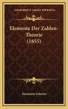 portada Elemente Der Zahlen-Theorie (1855) (en Alemán)