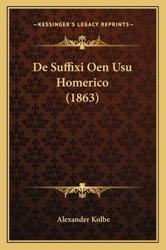 portada De Suffixi Oen Usu Homerico (1863) (en Latin)