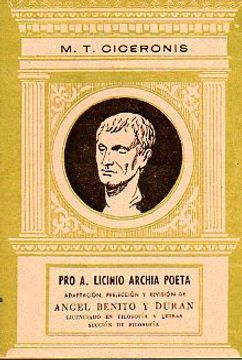 Libro pro a. licinio archia poeta., m. t. ciceronis, ISBN 1400077