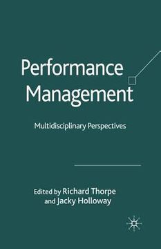 portada Performance Management: Multidisciplinary Perspectives (in English)