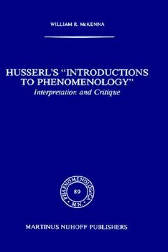 portada husserl s introductions to phenomenology: interpretation and critique (en Inglés)