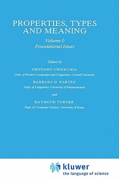 portada properties, types and meaning: volume i: foundational issues (in English)