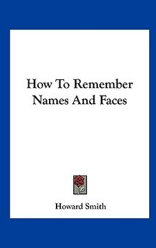 portada how to remember names and faces (in English)