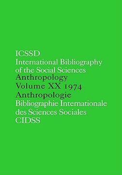 portada ibss: anthropology: 1974 vol 20 (en Inglés)
