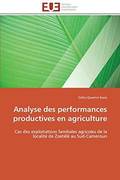 portada Analyse Des Performances Productives En Agriculture