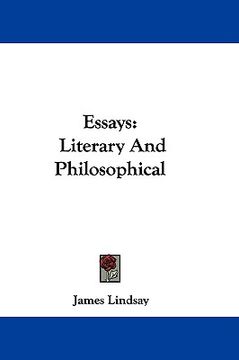 portada essays: literary and philosophical (en Inglés)