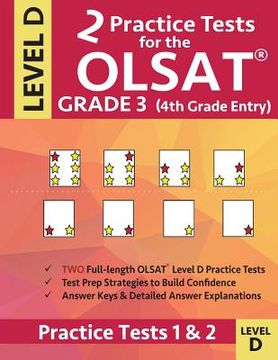 portada 2 Practice Tests for the OLSAT Grade 3 (4th Grade Entry) Level D: Gifted and Talented Test Prep for Grade 3 Otis Lennon School Ability Test (en Inglés)