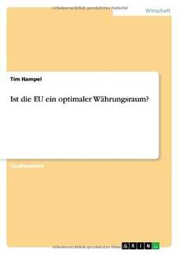 portada Ist die EU ein optimaler Währungsraum? (German Edition)