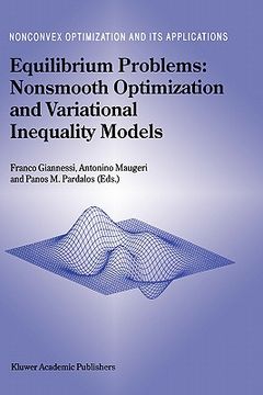 portada equilibrium problems: nonsmooth optimization and variational inequality models (en Inglés)