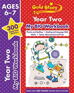 portada Gold Stars Year two my big Workbook (Includes 300 Gold Star Stickers, Ages 6 - 7) (en Inglés)