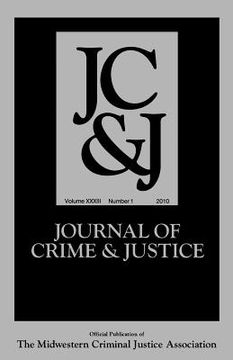 portada journal of crime and justice, volume 32 number 1 (en Inglés)