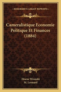 portada Cameralistique Economie Politique Et Finances (1884) (in French)