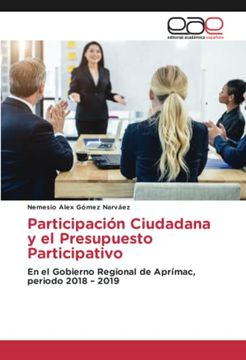 portada Participación Ciudadana y el Presupuesto Participativo: En el Gobierno Regional de Aprímac, Periodo 2018¿ 2019