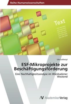 portada ESF-Mikroprojekte zur Beschäftigungsförderung: Eine Nachhaltigkeitsanalyse im Wiesbadener Westend