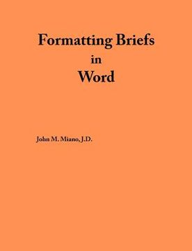 portada formatting briefs in word (en Inglés)