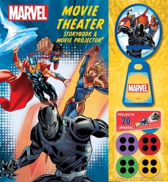 portada Marvel: Black Panther, Thor, and Captain Marvel Movie Theater Storybook & Projector (en Inglés)