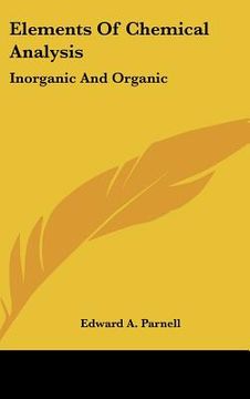 portada elements of chemical analysis: inorganic and organic (in English)