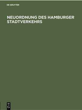 portada Neuordnung des Hamburger Stadtverkehrs (en Alemán)