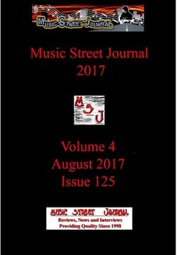 portada Music Street Journal 2017: Volume 4 - August 2017 - Issue 125 Hardcover Edition (in English)