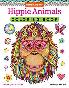 portada Hippie Animals Coloring Book (Coloring is Fun)