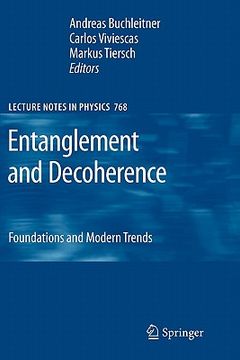 portada entanglement and decoherence: foundations and modern trends (en Inglés)