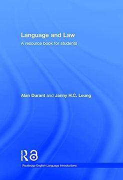 portada Language and Law: A Resource Book for Students (en Inglés)