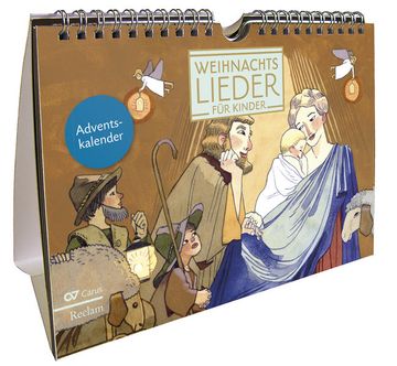portada Weihnachtslieder für Kinder Kalender zum Aufstellen mit 24 Advents- und Weihnachtsliedern (in German)
