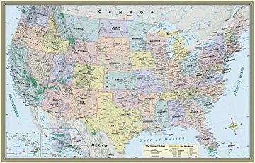 portada U. S. Map-Laminated (en Inglés)