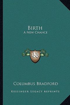 portada birth: a new chance (en Inglés)