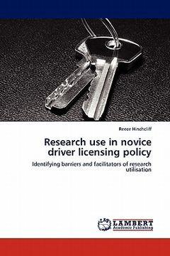 portada research use in novice driver licensing policy (en Inglés)