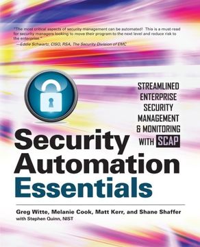portada Security Automation Essentials: Streamlined Enterprise Security Management & Monitoring With Scap (en Inglés)