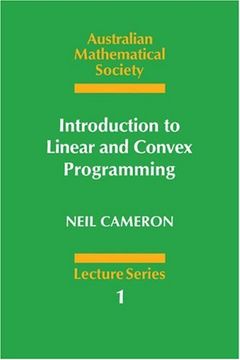 portada Introduction to Linear and Convex Programming (Australian Mathematical Society Lecture Series) 