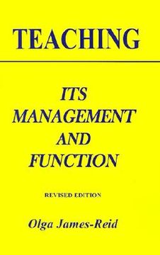 portada teaching: its management and function (in English)