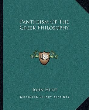 portada pantheism of the greek philosophy (en Inglés)