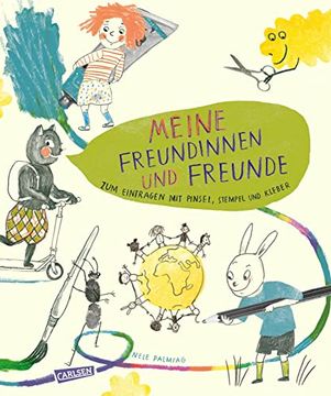 portada Meine Freundinnen und Freunde zum Eintragen mit Pinsel, Stempel, Kleber: Neu: Mit Großem Messlatten-Poster zum Aufhängen (in German)