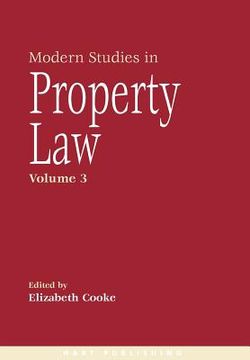 portada modern studies in property law: volume 3 (en Inglés)