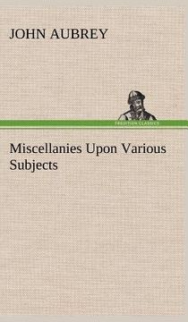 portada miscellanies upon various subjects (in English)