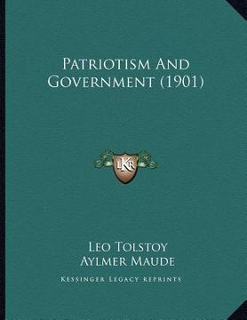 portada patriotism and government (1901) (in English)