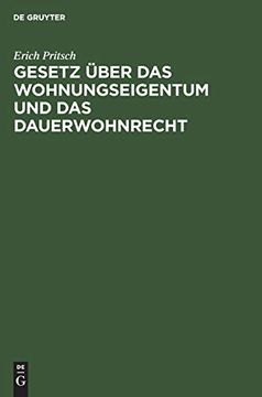 portada Gesetz Über das Wohnungseigentum und das Dauerwohnrecht (in German)