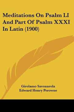 portada meditations on psalm li and part of psalm xxxi in latin (1900) (en Inglés)