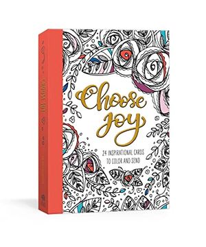 portada Choose joy Postcard Book: 24 Inspirational Cards to Color and Send 
