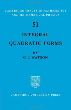 portada Integral Quadratic Forms (Cambridge Tracts in Mathematics) (en Inglés)