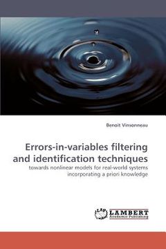 portada errors-in-variables filtering and identification techniques (en Inglés)