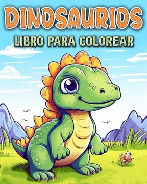 portada Dinosaurios Libro para Colorear: 50 Imágenes únicas de Dinosaurios para Colorear para Niños de 4 a 8 Años