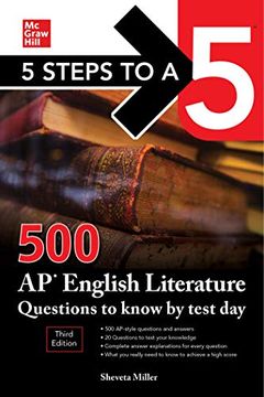 portada 5 Steps to a 5: 500 ap English Literature Questions to Know by Test Day, Third Edition (Test Prep) (in English)