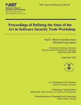 portada Proceedings of Defining the State of the Art in Software Security Tools Workshop