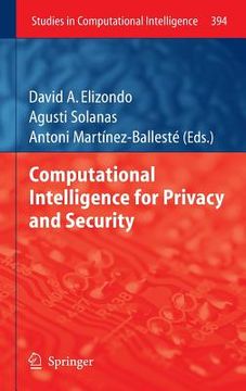 portada computational intelligence for privacy and security (en Inglés)