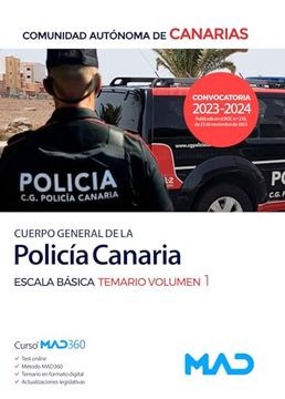 portada Cuerpo General de la Policía Canaria, Escala Básica. Temario Volumen 1