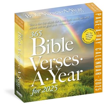 portada 365 Bible Verses-A-Year Page-A-Day Calendar 2025: Timeless Words From the Bible to Guide, Comfort, and Inspire (en Inglés)
