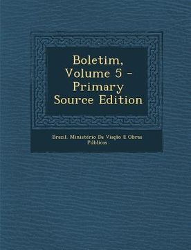 portada Boletim, Volume 5 (en Portugués)